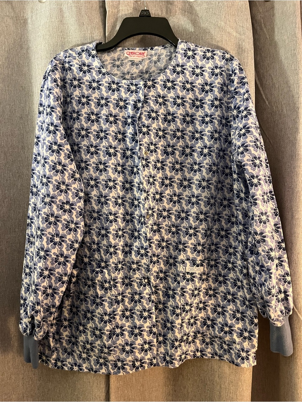 Set of 2 Cherokee Blue Scrub Jackets Size Small